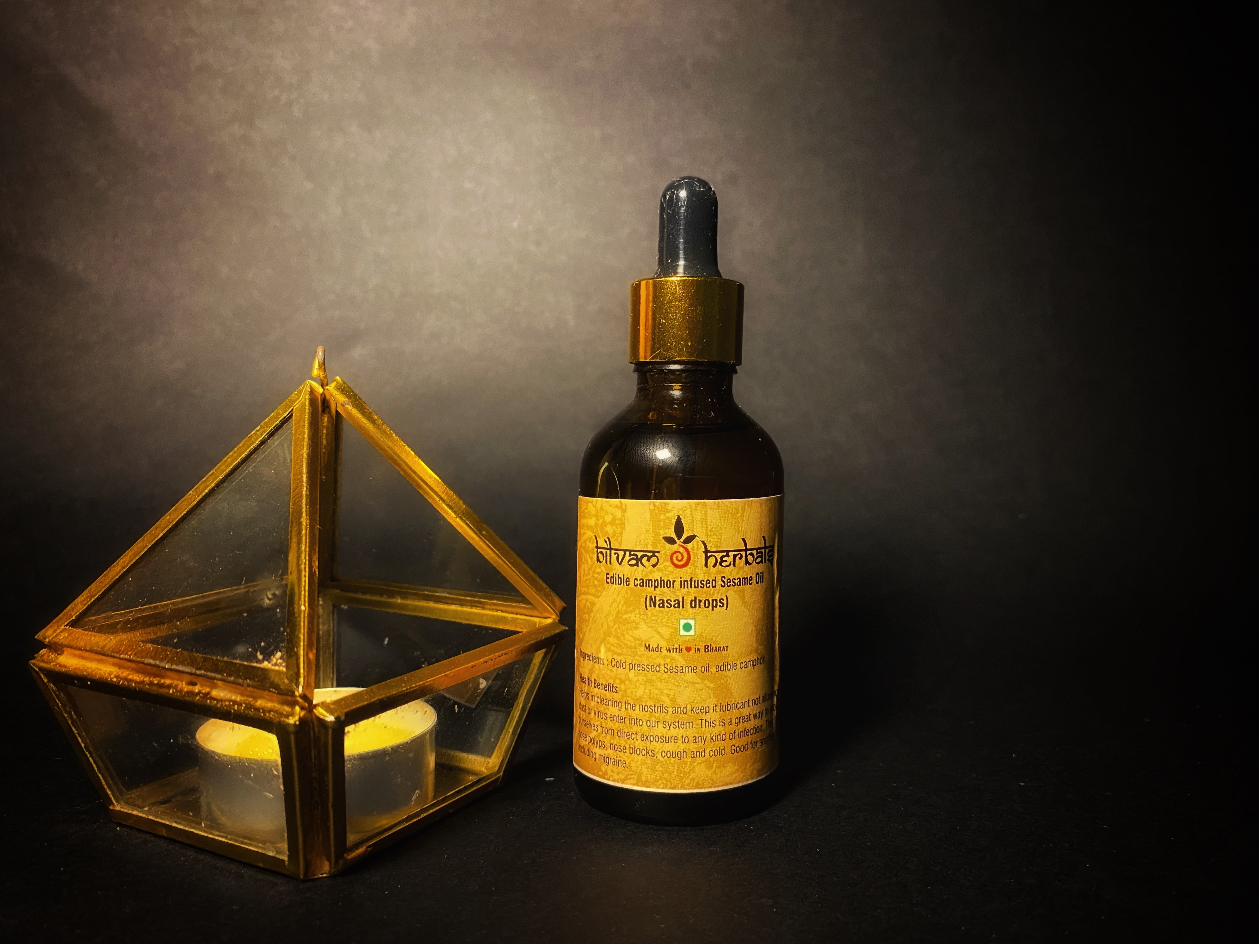 Nasal Cleanser Ayurvedic Sesame Oil Infused with Edible Camphor