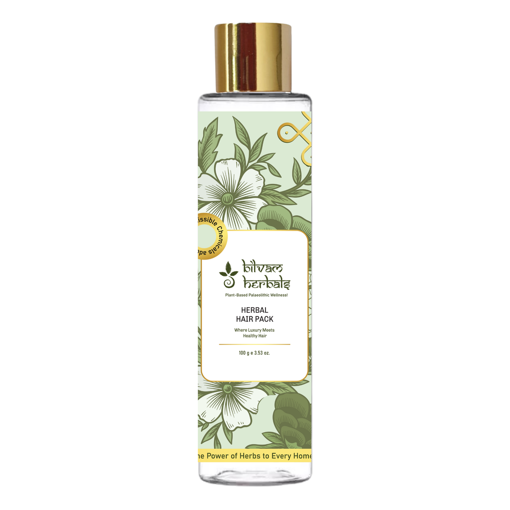Herbal Hair Pack - Where Luxury Meets Healthy Hair - 100 g e 3.53 oz. Bilvam Herbals