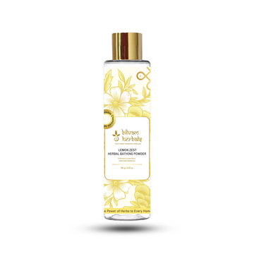 Lemon Zest Herbal Bathing Powder - Embrace a Luxurious, Odourless Radiance - 100 g e 3.53 oz.