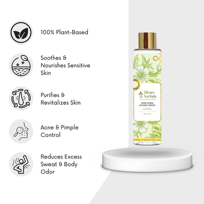 Neem Herbal Bathing Powder - Luxury Ayurvedic Skincare for Radiant, Acne-Free Skin - 100 g e 3.53 oz. Bilvam Herbals