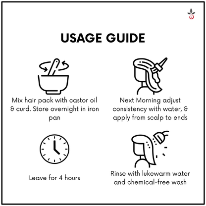 Herbal Hair Pack - Where Luxury Meets Healthy Hair - 100 g e 3.53 oz. Bilvam Herbals