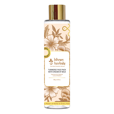 Turmeric Face Pack with Cream of Milk - The Timeless Secret to Glowing, Youthful Skin - 100 g e 3.53 oz. Bilvam Herbals
