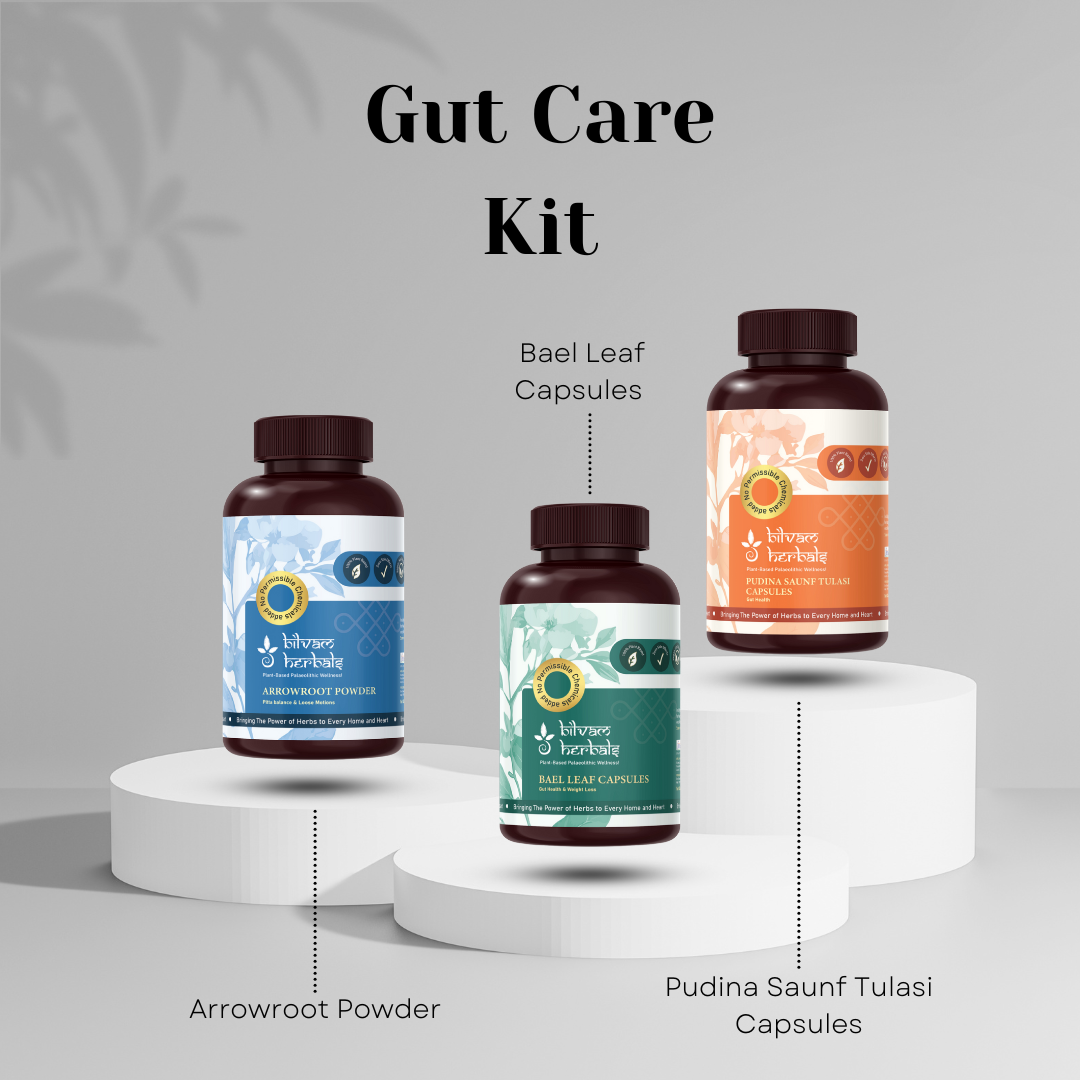 Gut Care Kit - The Ultimate Ayurvedic Solution for a Balanced Gut Bilvam Jaganmaata Herbals Pvt. Ltd.