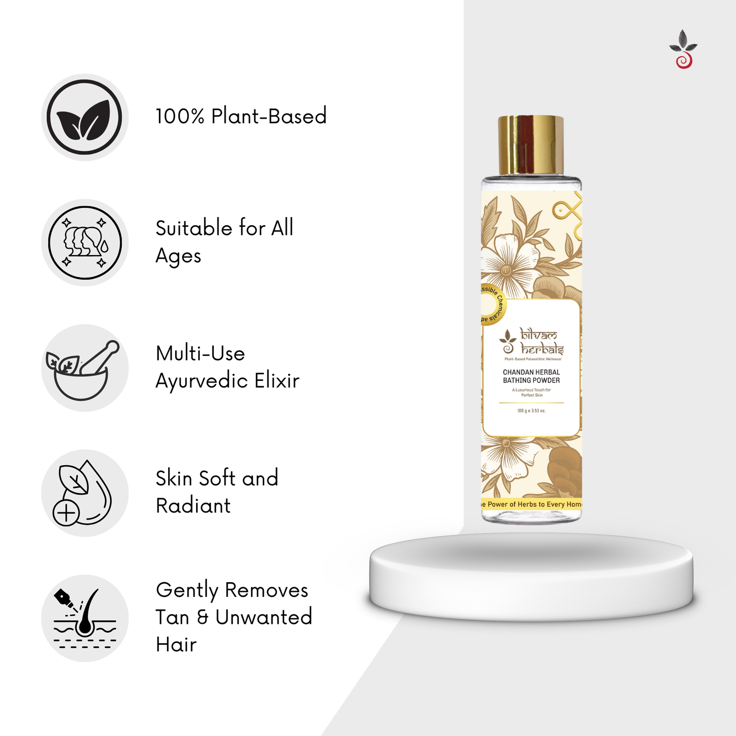 Herbal Bathing Powder Kit - Ayurvedic Luxury for Radiant Skin Bilvam Herbals