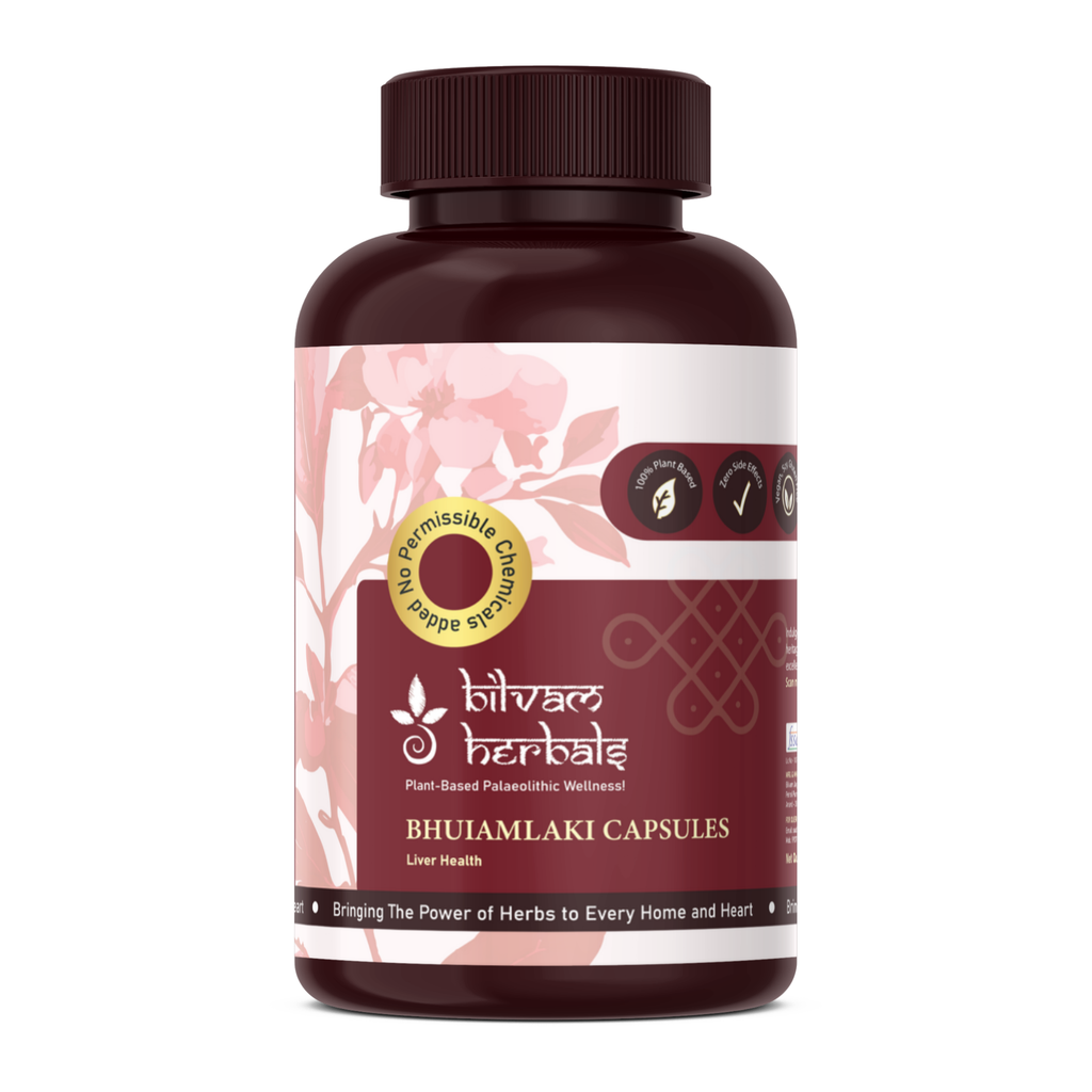 Bhuiamlaki Capsules - Your Liver’s Best Ally - Liver Health - 120N Bilvam Jaganmaata Herbals Pvt. Ltd.