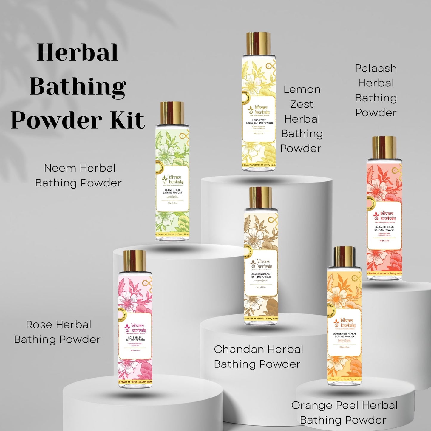 Herbal Bathing Powder Kit - Ayurvedic Luxury for Radiant Skin Bilvam Herbals