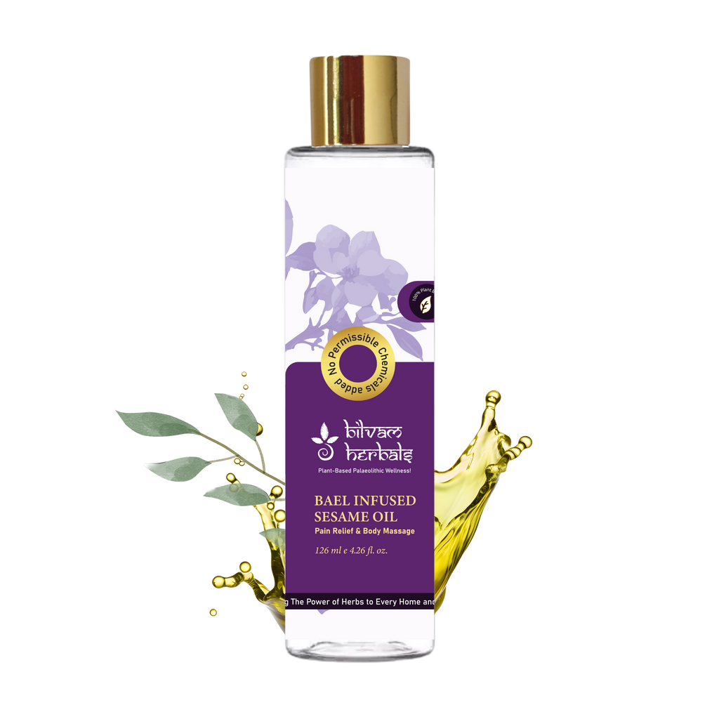 Bael Infused Sesame Oil - The Ancient Remedy for Modern Pains - 120 ml e 4.06 fl. oz.