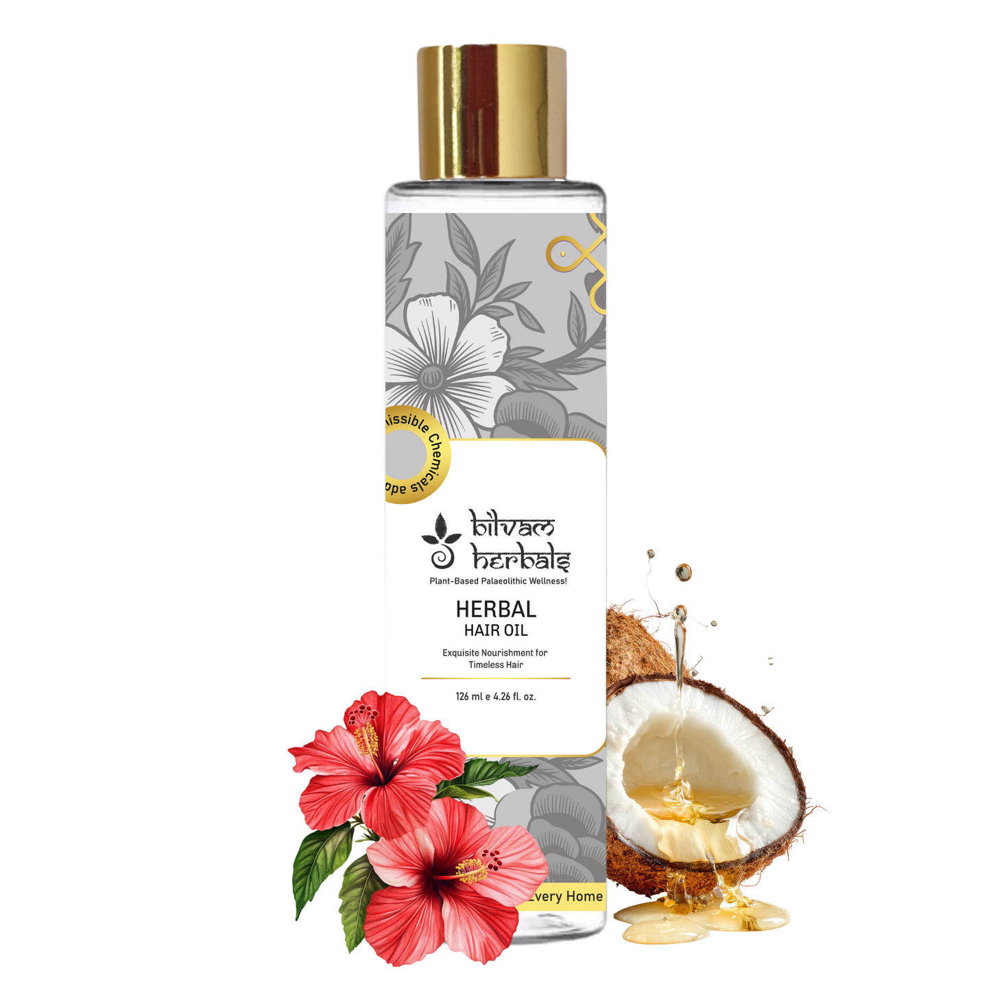 Herbal Hair Oil - Exquisite Nourishment for Timeless Hair - 120 ml e 4.06 fl. oz.