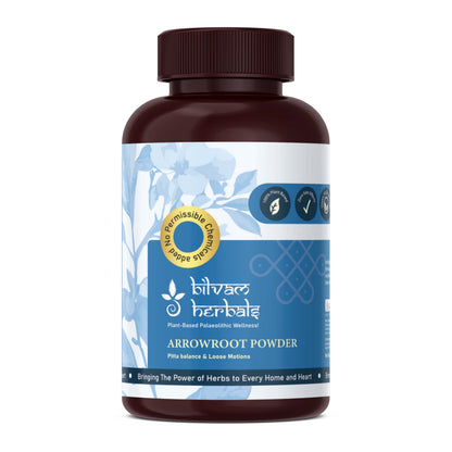 Arrowroot Powder - The Cooling Elixir for Gut & Body Harmony - 100 g e 3.53 oz. Bilvam Herbals