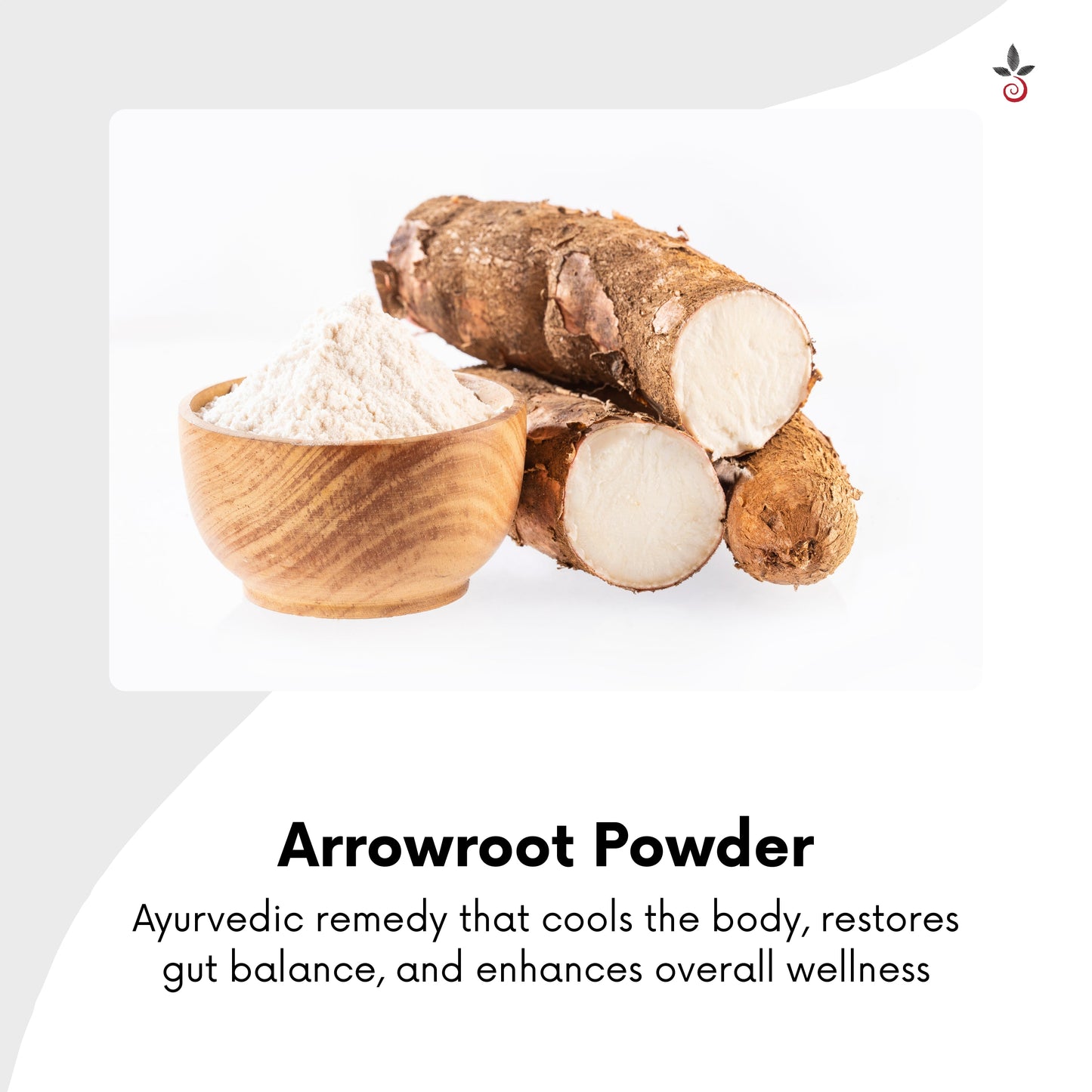 Arrowroot Powder - The Cooling Elixir for Gut & Body Harmony - 100 g e 3.53 oz. Bilvam Herbals