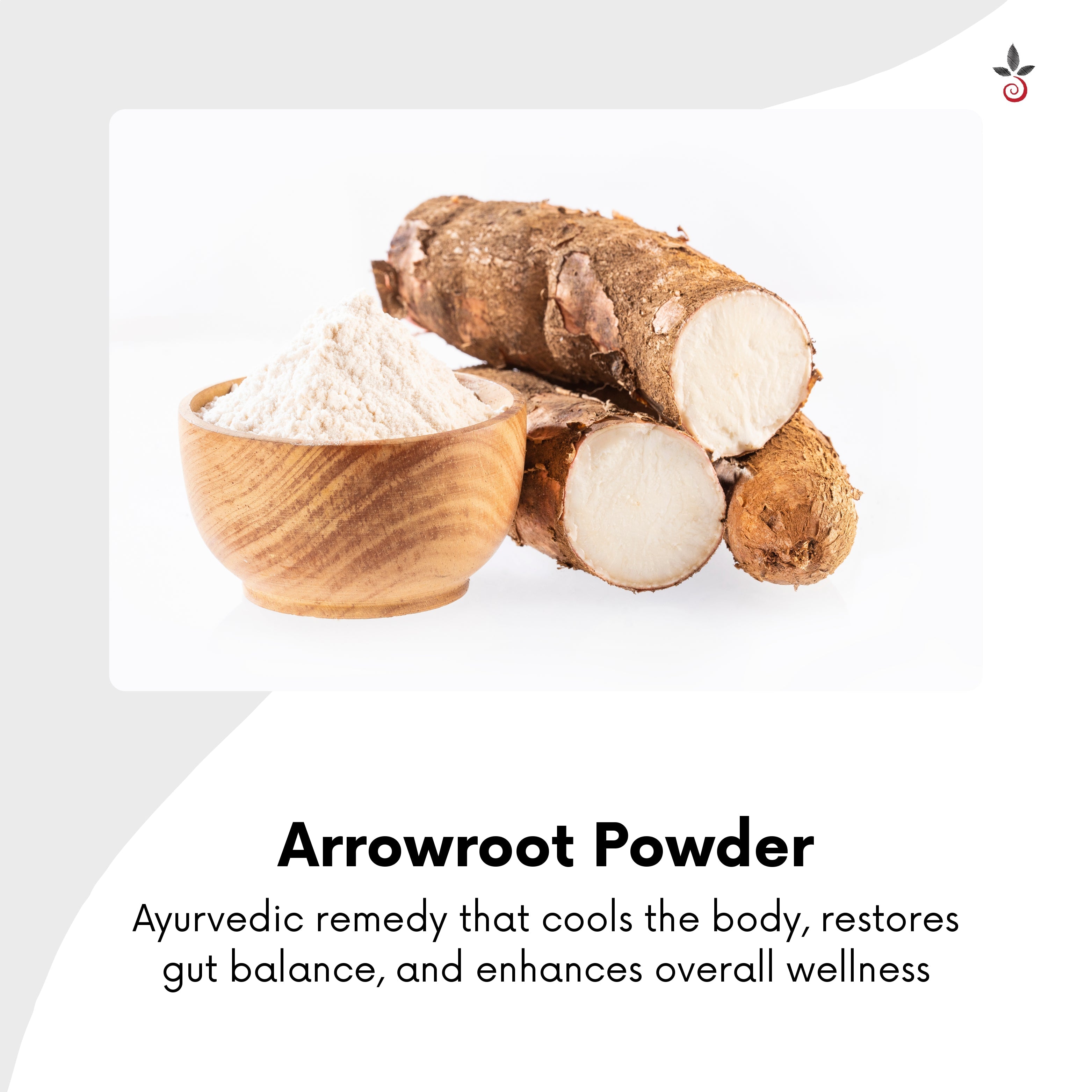 Arrowroot Powder - The Cooling Elixir for Gut & Body Harmony - 100 g e 3.53 oz. Bilvam Herbals