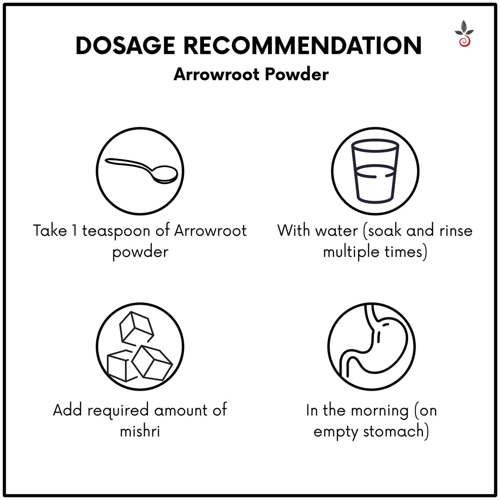 Arrowroot Powder - The Cooling Elixir for Gut & Body Harmony - 100 g e 3.53 oz. Bilvam Herbals
