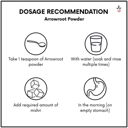 Arrowroot Powder - The Cooling Elixir for Gut & Body Harmony - 100 g e 3.53 oz. Bilvam Herbals